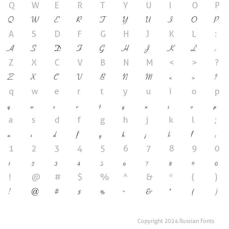 Character Map of CyrillicRibbon Normal