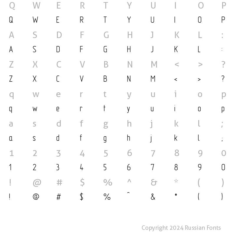 Character Map of GOST_type_A Regular