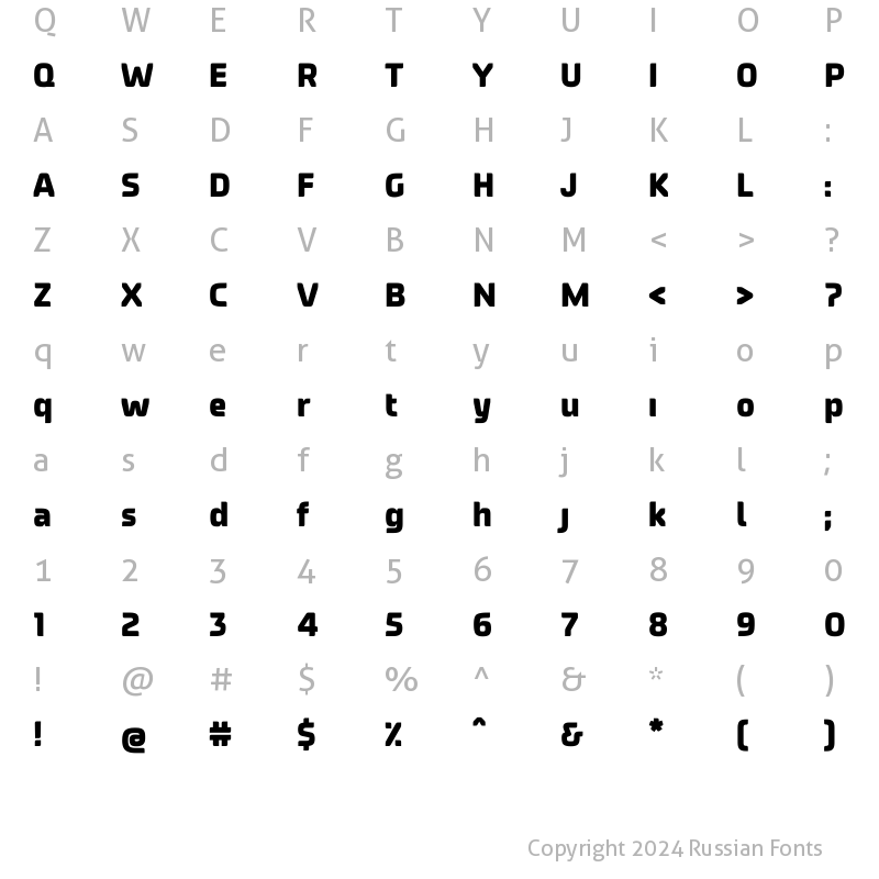 Character Map of Nokia Sans S60 Bold